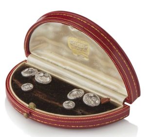 CARTIER ART DECO DRESS SET WITH ROCK CRYSTAL AND DIAMONDS