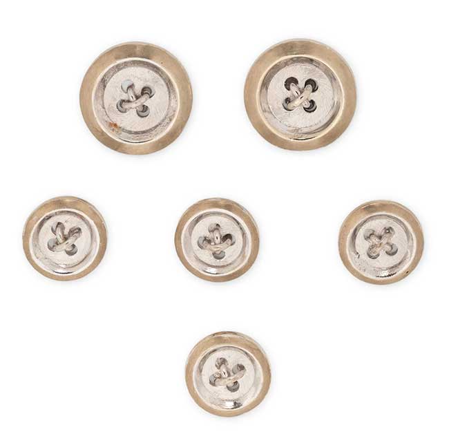 White Gold Tuxedo Buttons